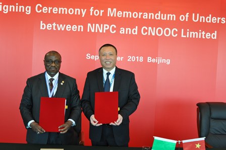 NNPC, China sign MoU on Oilfield Services, Research and Development