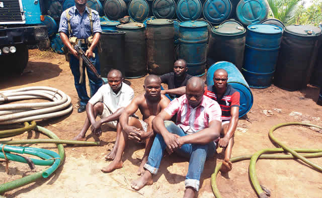 NSCDC recovers 200 drums of crude oil, navy seizes truckloads of diesel