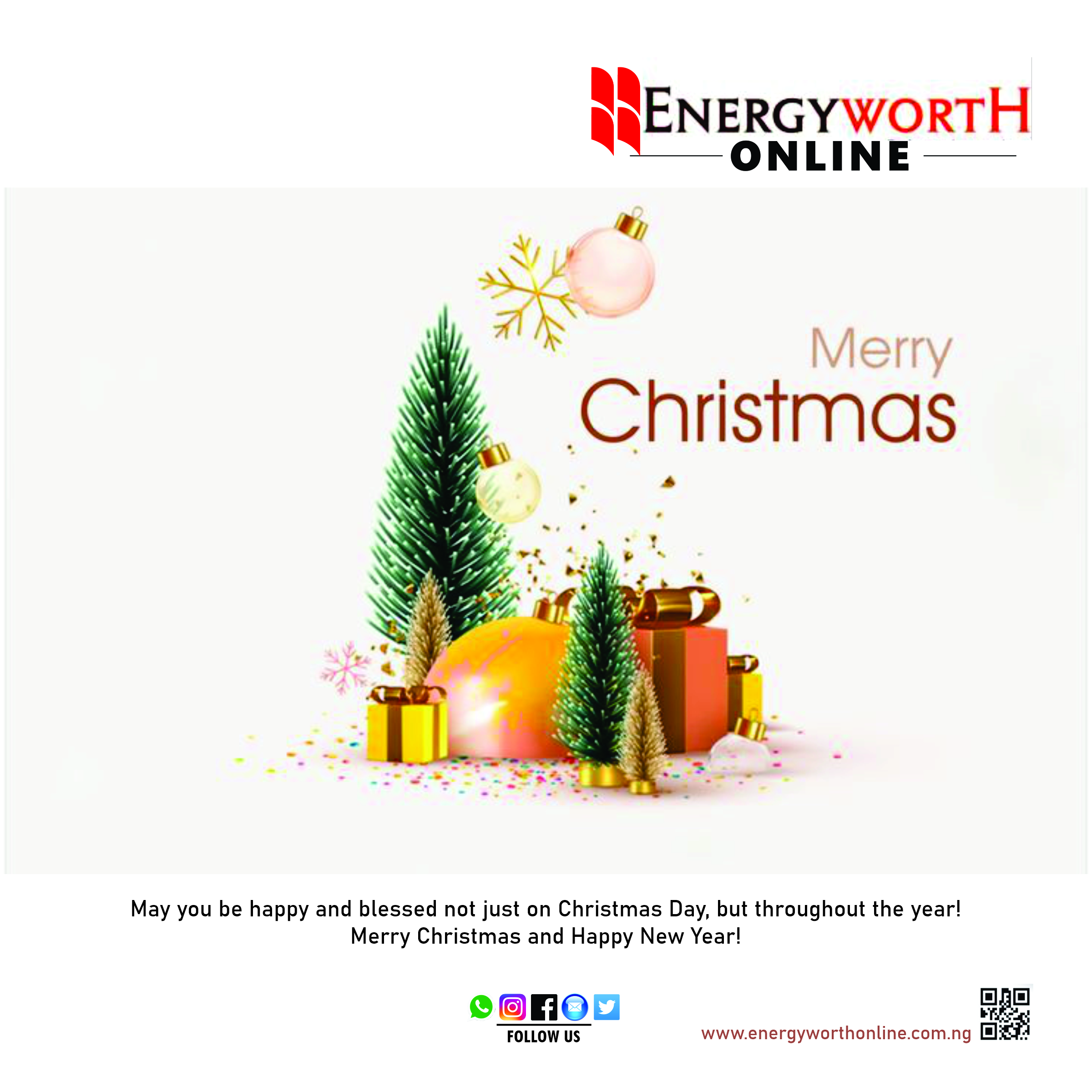 Merry Christmas and Happy New Year in advance to our esteemed readers