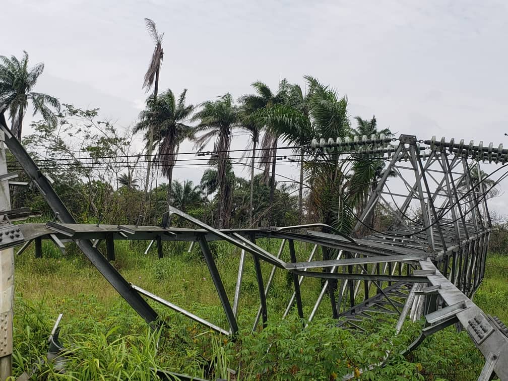 Again, vandals attack thirteen transmission towers along Ahoada-Yenagoa 132KV Double Circuit transmission line