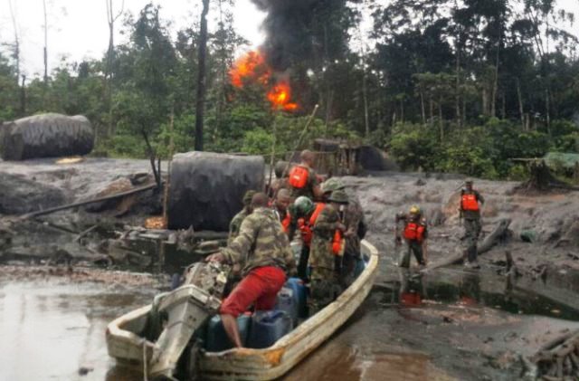 Troops uncover 15km oil theft pipeline in Rivers