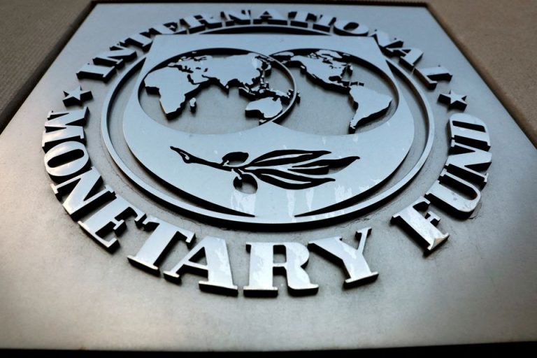 *The International Monetary Fund (IMF) logo is seen outside the headquarters building in Washington, U.S., September 4, 2018. REUTERS/Yuri Gripas